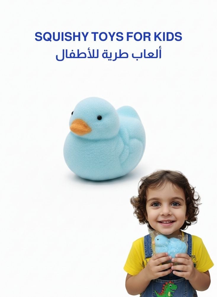 Premium Soft Blue Duck Mini Figure Toy – Cute Rubber-Style Cartoon Duck Collectible for Kids & Home Decor - Image 1